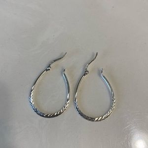 Silver hoop earrings